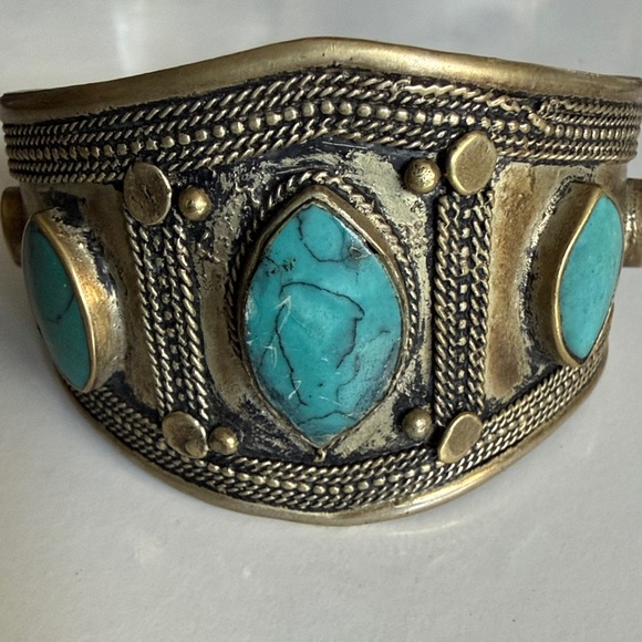 Afghan Kuchi Boho, Ethnic , Tribal Cuff Vintage Bracelet - Picture 8 of 8